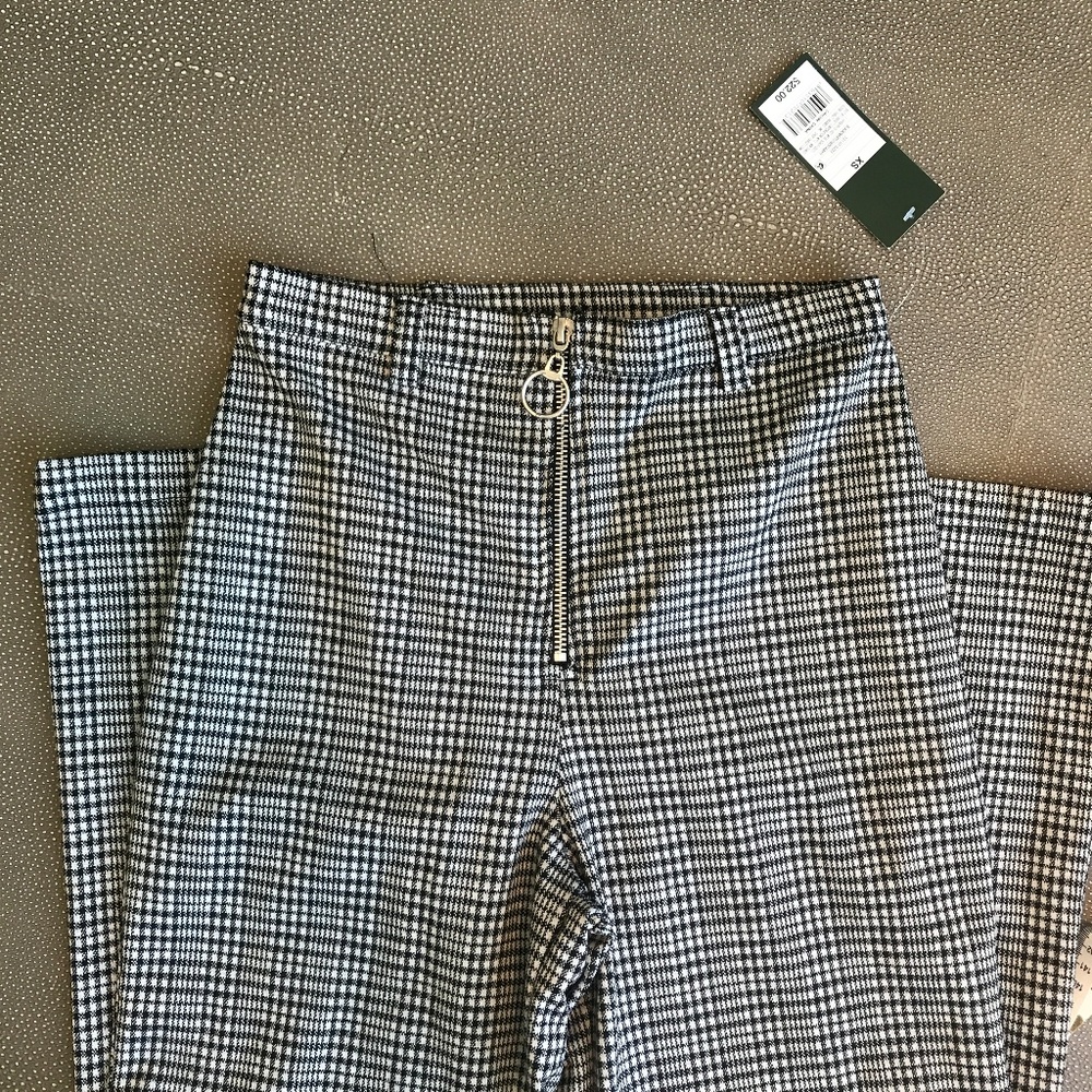 Wild Fable plaid zip flare pants XS